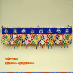 Decorative Figurines 190CM Long Wholesale Buddhist Supplies Home Door Header Hall WALL Ceiling Decor Auspicious Curtain Draperies Streamer