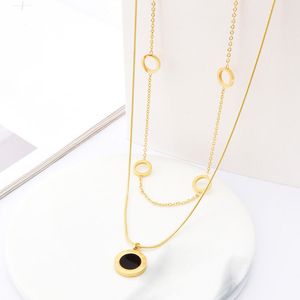 Cleefly's New Vanly Double Layer is Perfect for Party Chic Insta-style Non-fading Lucky Grass Pendant Necklace