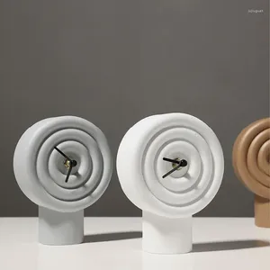 Relógios de mesa relógio ornamento círculos geométricos estilo minimalista desktop despertador decoração cabeceira decoração para casa