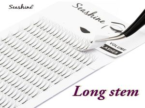 3D premade fans volume eyelash Long Stem 100 Korean silk customized logo and package1346585