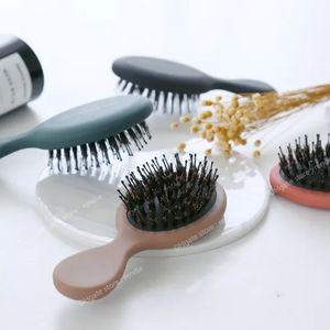 Small Handle Hair Brush Massage Comb Bristle Nylon Hair Comb Anti-hair Loss Handle Detangling Wet Dry Hairdressing Styling Tools Styling Tools AppliancesCombs