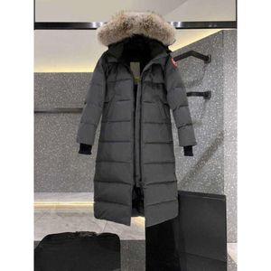 Puffer Cananda Goosewomen canadense para baixo jaqueta feminina parkers inverno comprimento médio sobre o joelho com capuz grosso quente gansos casacos feminino70268