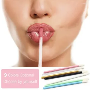 Makeup Brushes Disposable Lip Brush Nylon Hair Bristles Solid Lipstick Wands Applicator Portable Mini Color Gloss Tools