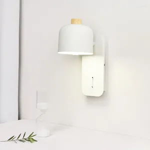 Vägglampa nordiska led lampor minimalistiska roterbara macaron multihead heminredning ljus för sovrum vardagsrum gång