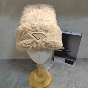 Moda tendência feminina chapéu de pelúcia chapéu de malha chapéu de inverno quente doce cor chapéu designer chapéu de luxo masculino ao ar livre