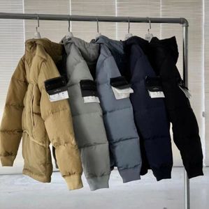 Homens para baixo parkas designers pedras ilha jaqueta 2023 inverno novo metal para baixo quente ao ar livre funcional feminino outerwear