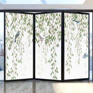 Window Stickers Windows Privacy Film Swallow Wicker Pattern Frosted Glass Door Decorative Sun Blocking Glue-Free Static