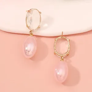 Dangle Earrings Pink Pearl Pendant For Women Exquisite Fashion Trend Temperament Niche Luxury Elegant Stud Jewelry Accessories