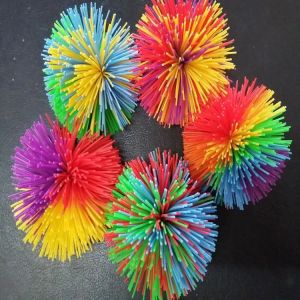 Silikon-Koosh-Ball, sensorisches Zappelspielzeug, dehnbare Gummi-Pom-Teigbälle, Regenbogen-DNA, Stressabbau, Popper, Autismus, ADHS, aktiver Finger ZZ