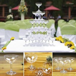 Copos de vinho torre de copo de chegada adereços de casamento/decoração de casamento/cálice de champanhe de plástico acrílico