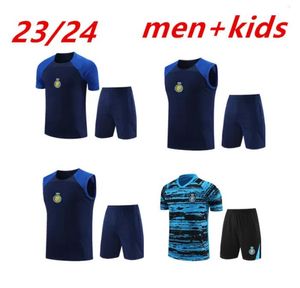 23/24 Al Nassr FC Ronaldo Futebol Jerseys Homens KitAl Hilal Saudita Uniforme Benzema Riyadh Football Training Terno 2023 2024 Mangas Curtas Tracksuit Survetement