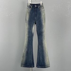 Kvinnors jeans våren och sommaren 2023 hög midja lång cowboy blossade 0508
