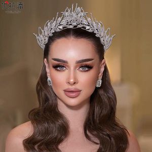 Festivo diadema d'argento diamante barocco copricapo da sposa corona di strass con gioielli da sposa accessori per capelli corone da sposa copricapo HP559