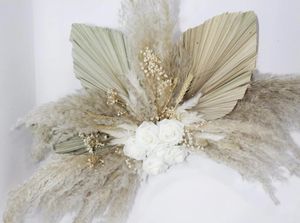 Dekorative Blumen Pampas Gras Wandgesteck | Wohndekoration Kinderzimmer Babyparty Dekoration Blumen Hochzeit Bogen Hintergrund Boho