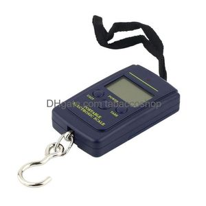 Weighing Scales Wholesale High Quality 20G 40Kg Digital Lcd Display Hanging Lage Fishing Weight Scale H1765 Navy Blue 1Pcs Drop Delive Dhywb