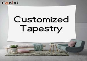 Tapestries Modern Custom Tapestry Customizable Yoga Bed Beach Mat Polyester Cloth Wall Hanging Customized Your Po Home Decor5594682