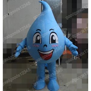 Natalizio blu acqua goccia mascotte costumi di abbigliamento da festa di fantasia da donna da donna personaggio carnival di Natale per la festa di compleanno Outfit di costumi di compleanno