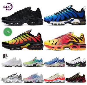 Designerskie buty swobodne TN Plus tns Men Women Triple Biel Biały jasny szkarłatny laserowy Blue Tennis Ball Midnight Gape Grape Atlanta Sports Treakers