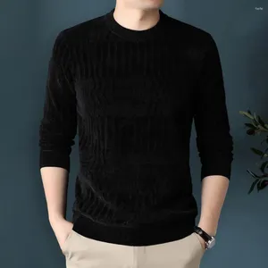 Men's Sweaters Men Winter Sweater Cozy Knitted Thick Warm Stylish Pullover For Fall With Plus Size Options Round Neck