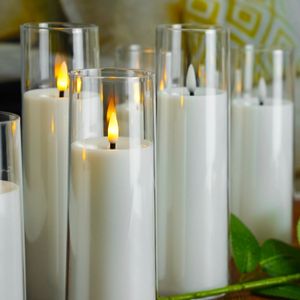 Velas 3pcs9pcs LED Flameless Light Simulação Acrílica Casamento Romântico Lâmpada de Vela com Festa Remota Decoração de Casa de Natal 231030