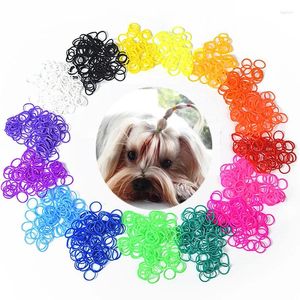 Dog Apparel 100pcs/Pack Grooming Cat Puppy Durable Elastic Stretchy Headband No Stick Hair Pet Rubber Band Supplies Accessories