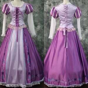 Cosplay Princess Rapunzel Cosplay Costplay Costume Dorosy Kobiety Fashion Purple Dress Halloween Karnawałowa suknia balowa