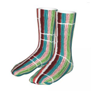 Men's Socks Fashion Male Mens Women Novelty Coloured Wood Pattern Graphic Sock Spring Summer Autumn Winter
