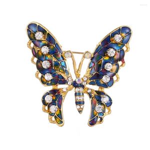 Brooches Qianmizi Luxury Enamel Butterfly Brooch Insect Pins For Women Party Accessory Men's Vintage Girls Kids Jewelry Gifts