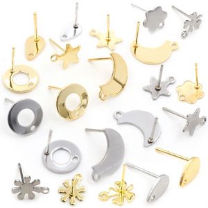 20pcs/Los 316 Edelstahl Geometrischer Sternmondohrringohrring -Ohrring -Pfosten Anschluss für DIY -Ohrring -Schmuckzubehör Schmuckzubehör herstellenjewelry Erkenntnisse