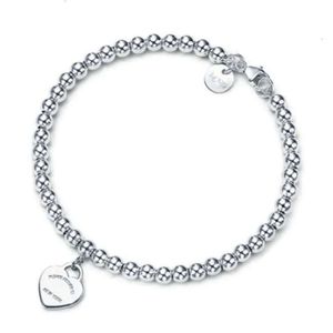 Łańcuchy luksusowe bransoletki tiff bangle love w kształcie serca łańcuch ręczny łańcuch ręczny żeńska tiffanjewelry s925 srebrna dziewczyna za ręki bransoletka rq29