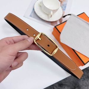 Designerbälten för kvinnor Fashion Luxury Belt Designers äkta läder klassisk cowhide högkvalitativ nålspänne reversibel kvinnlig midjebandbredd 2,5 cm med låda