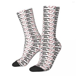 Herrensocken „Sanitäter vertrauen mir, ich bin ein lustiges Zitat“ für Männer und Frauen, Radfahren, Neuheit, Frühling, Sommer, Herbst, Winter, Strümpfe, Geschenk