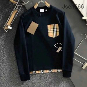 burbery for man Mens Hoodies Couple Knitting Clothing Mens Hoodie Sweatshirt Designer Sweater Plaid Pocket Long Sleeve Pullover Coat Sweatshirts MQQR