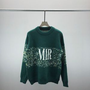 Tasarımcı Sonbahar Lüks Erkek Kazak Giyim Külot İnce Fit Örgü Günlük Sweatshirt Geometri Patchwork Renk Baskı Erkek Moda Yünlü Yün Jumper 12