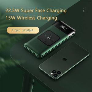 20000mah Qi Wireless Charger Power Bank för Huawei Mate30 20 Pro Fast Charging 22.5W Mini Powerbank för iPhone Samsung Xiaomi