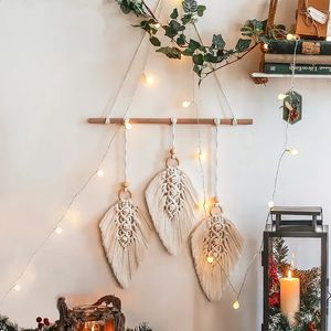 Dekoracje świąteczne Macrame WALL WAKING BOHO DEK DEKUM MACRAME Dream Catcher Świąteczny pokój Dekoracja salonu Dekorowanie sypialni Weddna przyjęcie 231027