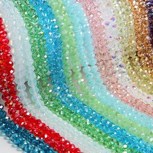 1 strand colorful transparent shiny AB crystal rondelle glass faceted beads for jewelry making jewelry diy accessorice Fashion JewelryBeads