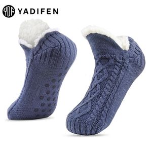 Mens Socks Thermal Slipper Winter Warm Short Cotton Thickened Home Sleeping Soft Non Slip Grip Fuzzy Floor Sock Fluffy Male 231027