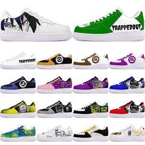 DIY shoes winter beautiful black autumn mens Leisure shoes one for men women platform casual sneakers Classic cartoon graffiti trainers Glossy sports 48271