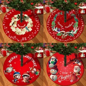 Christmas Decorations Merry Tree Skirt Party Decor Snowman Santa Elk Carpet Floor Mat Happy Year Accessories