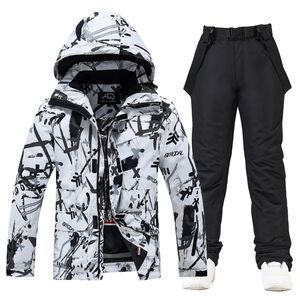 Other Sporting Goods 30 Fashion Men s and Women s Ice Snow Suit Wear Waterproof Winter Costumes Snowboarding Clothing Ski Jackets Strap Pants 231030