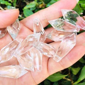 Chandelier Crystal 38mm 65pcs Clear Icicles Small Mini Beads Prisms Pendants Suncatchers Chritsmas Tree Wedding Light Part Prism