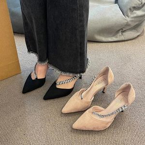 Dress Shoes Women High Heels Cute Blue Comfortable Office Heel 2023 Lady Fashion Sweet Spring Slip On Pumps