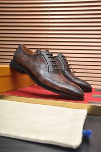 Designer neue Herren-Oxfords, Gitterkleid, Leder, Business-Anzug, Winter-Schnürschuhe, Größe 38–45