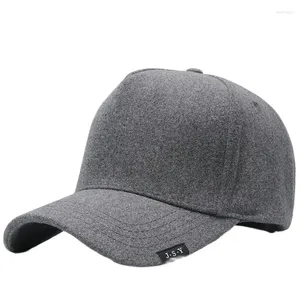 Ball Caps High Top Big Size Felt Basebal Hats Man Woman Winer Outdoors Warm Wool Sport Snapback Cap 56-60cm 60-65cm
