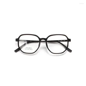 Sonnenbrillen Frames Radiergummi Titan Polygon Myopie Brille Rahmen ultraleuchte Männer und Frauen der gleichen Art Mode transparent