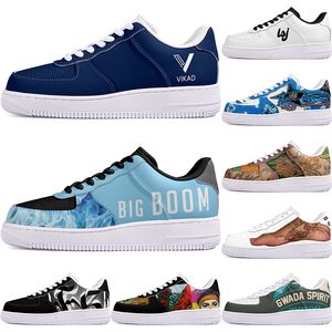 DIY SHOES Vintergrön härlig höstmens Mens Leisure Shoes One For Men Women Platform Casual Sneakers Classic White Black Cartoon Graffiti Trainers Sports 36086