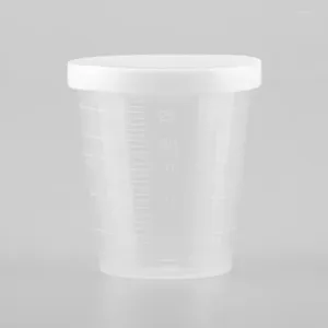 蓋の透明なカップコンテナを備えた測定ツール40/28mm 10pcs 30mlプラスチックライスリキッド卒業販売