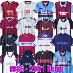 1986 89 Ham retro soccer jerseys Iron Maiden 1990 95 97 DI CANIO KANOUTE LAMPARD 1999 2001 2008 2010 2011 Football Shirts Men Uniforms