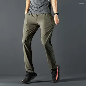 Outdoor Pants Men's Spring Summer Thin Quick Dry 4XL Large Size Loose Stretch Straight Trousers Breathable Hiking Sports